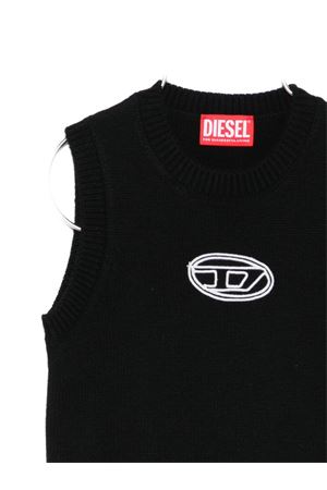 gilet in cotone nero DIESEL KIDS | J02437KYAYXK900